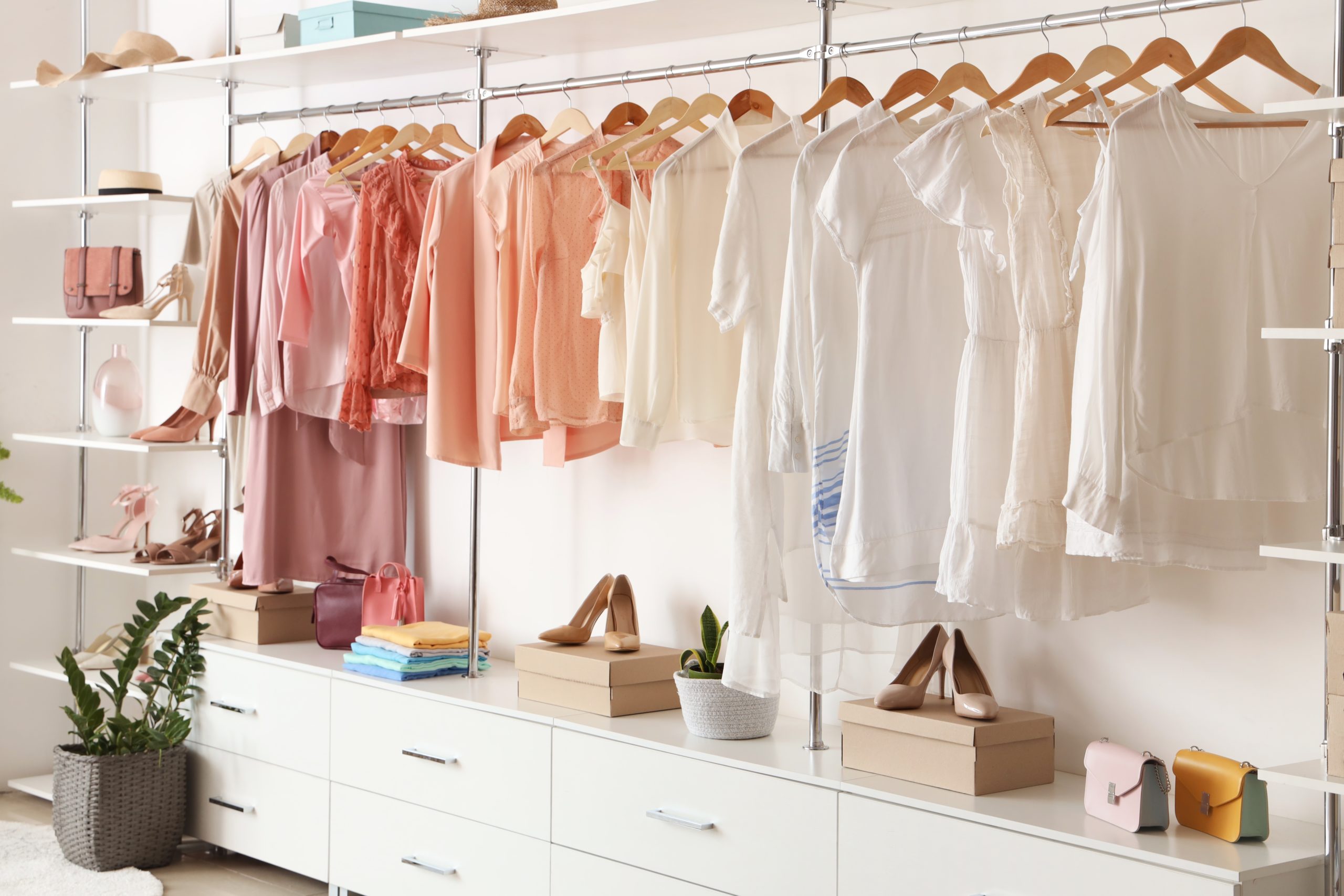 Modern,Wardrobe,With,Stylish,Clothes,And,Accessories
